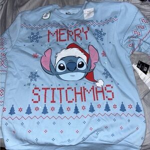 Disney Christmas Shoppe merry stitchmas Christmas crew neck light up sweater xl